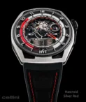 HYT Hastroid Silver Red Titanium Watch