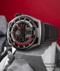 HYT Hastroid Silver Red Titanium Watch