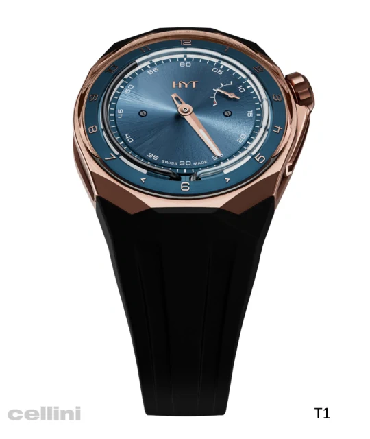 HYT T1 5N GOLD TITANIUM DEEP BLUE Watch