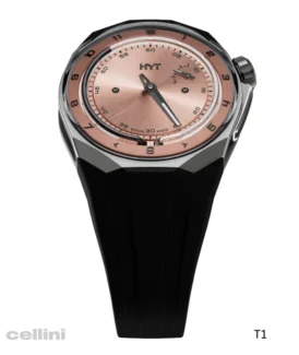 HYT T1 TITANIUM SALMON Dial Watch H03207-A