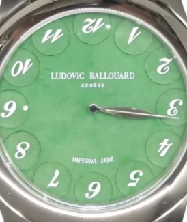 Ludovic Ballard Upside Down Jade Dial Platinum Watch