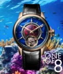 Louis Moinet Jules Vern Tourbillon - Under the Sea opal rose gold and titanium flying tourbillon watch