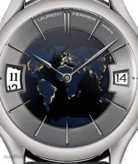 Laurent Ferrier Classic Traveller Globe Night Blue White Gold Watch