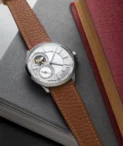Lederer Central Impulse Chronometer White Gold Watch Nordic Silver Dial
