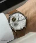 Lederer Central Impulse Chronometer White Gold Watch Nordic Silver Dial