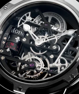 Louis Moinet Black gold derrick titanium watch at Cellini Jewelers