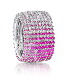 Pink Sapphire Flash Ring, Medium Size