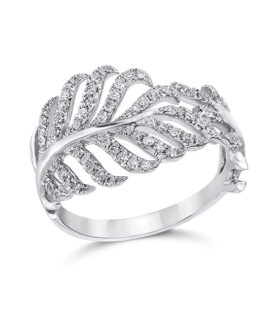 Leaf Diamond Ring