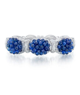 Blue Sapphire Briolette Bangle