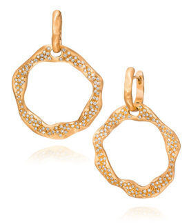 Antonini Anniversary Small Diamond Open Disc Earrings