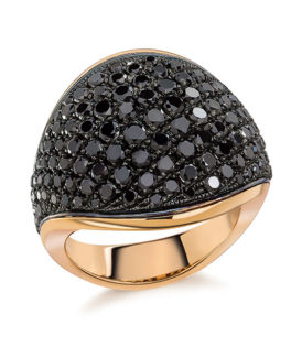 Luna Black Diamond Dome Ring