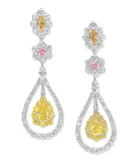 Fancy Color Diamond Drop Earrings