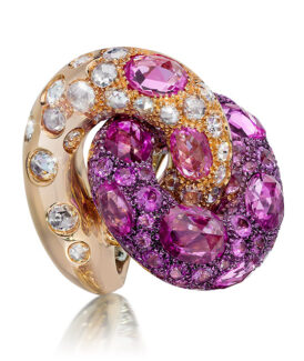 Purple Sapphire Knot Ring