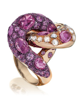 Purple Sapphire Knot Ring