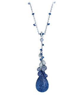 Cellini Blue Sapphire drop necklace