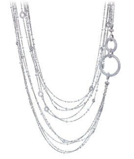 Multi-Strand Diamond Chain Necklace