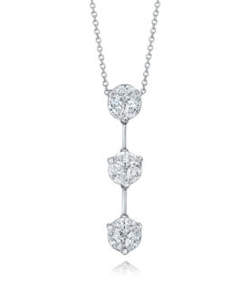 Pie-Shaped Diamond Drop Pendant