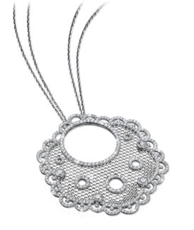 Openwork Lace Diamond Pendant