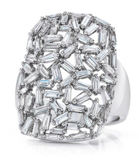 Baguette Diamond Square Ring