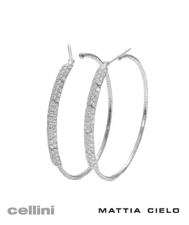 Mattia Cielo LJWR199-W Flexible Diamond Pavè Earrings