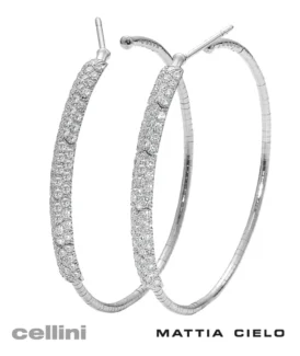 Mattia Cielo LJWR199-W Flexible Diamond Pavè Earrings
