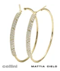 Mattia Cielo Flexible Diamond Pavè Earrings in Yellow Gold LJWR199- W