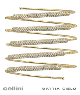 Mattia Cielo flexible pave diamond bracelet