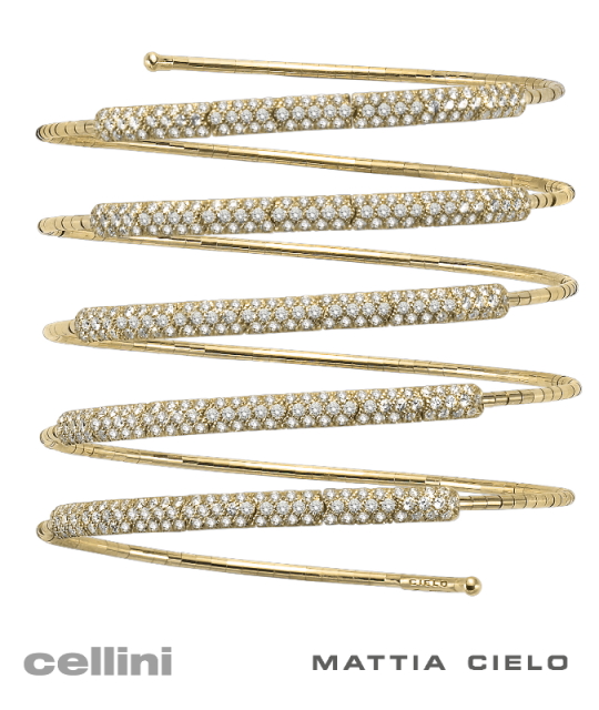 Mattia Cielo flexible pave diamond bracelet