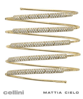 Mattia Cielo flexible pave diamond bracelet