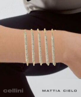 Mattia Cielo flexible pave diamond bracelet