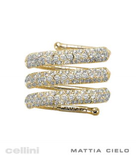 Mattia Cielo Flexible Pave Diamond Ring