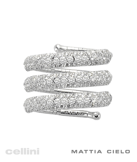 Mattia Cielo flexible Pave Diamond Ring