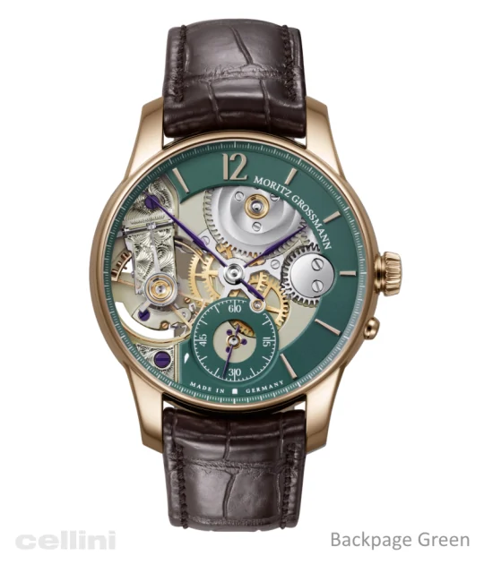 Moritz Grossmann Backpage Green Rose Gold watch