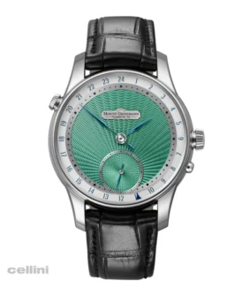 Moritz Grossmann GMT Guilloche Stainless Steel Watch