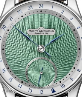 Moritz Grossmann GMT Guilloche Stainless Steel Watch
