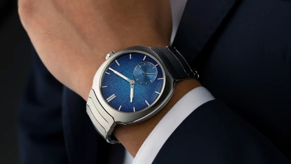 H Moser Streamliner Small Seconds Blue Enamel Watch