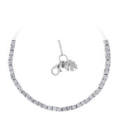 Damasso White Gold Diamond Bar Necklace