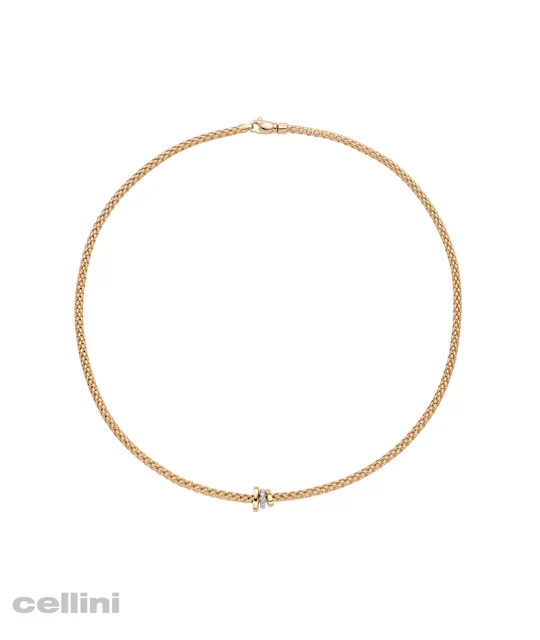 Yellow Gold Necklace With Rondelles