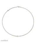 White Gold Necklace With Diamond Rond