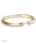 Nefertiti -NB309 Thin Double Lozenge Diamond Cuff Bracelet