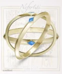 Nefertiti - NB293 Yellow Gold Awaken Single Turquoise Bangle by Nadine Barney