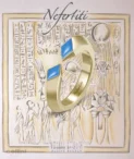 Nefertiti - Yellow Gold Double Turquoise Awaken Ring