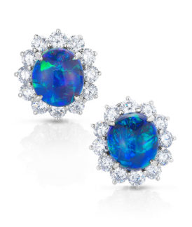 Black Opal and Diamond Entourage Earrings