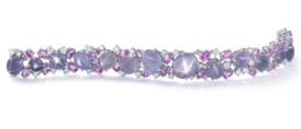 Star Sapphire and Diamond Bracelet