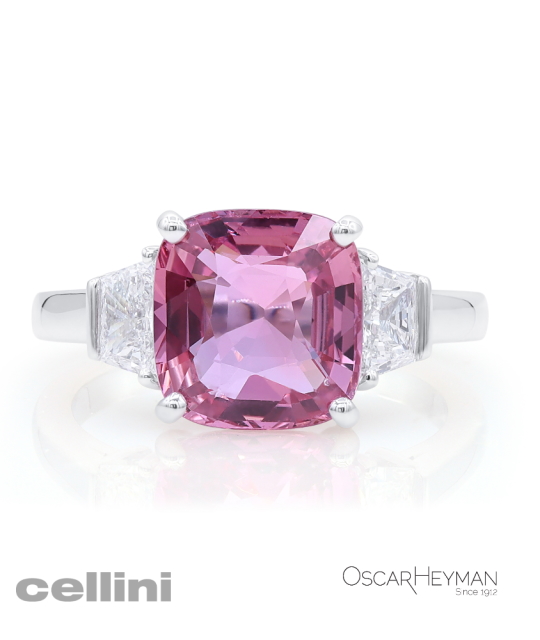 Oscar Heyman Platinum Sapphire & Diamond Ring