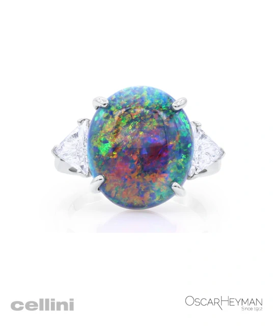Oscar-Heyman-PLATINUM OPAL DIAMOND Ring 303530