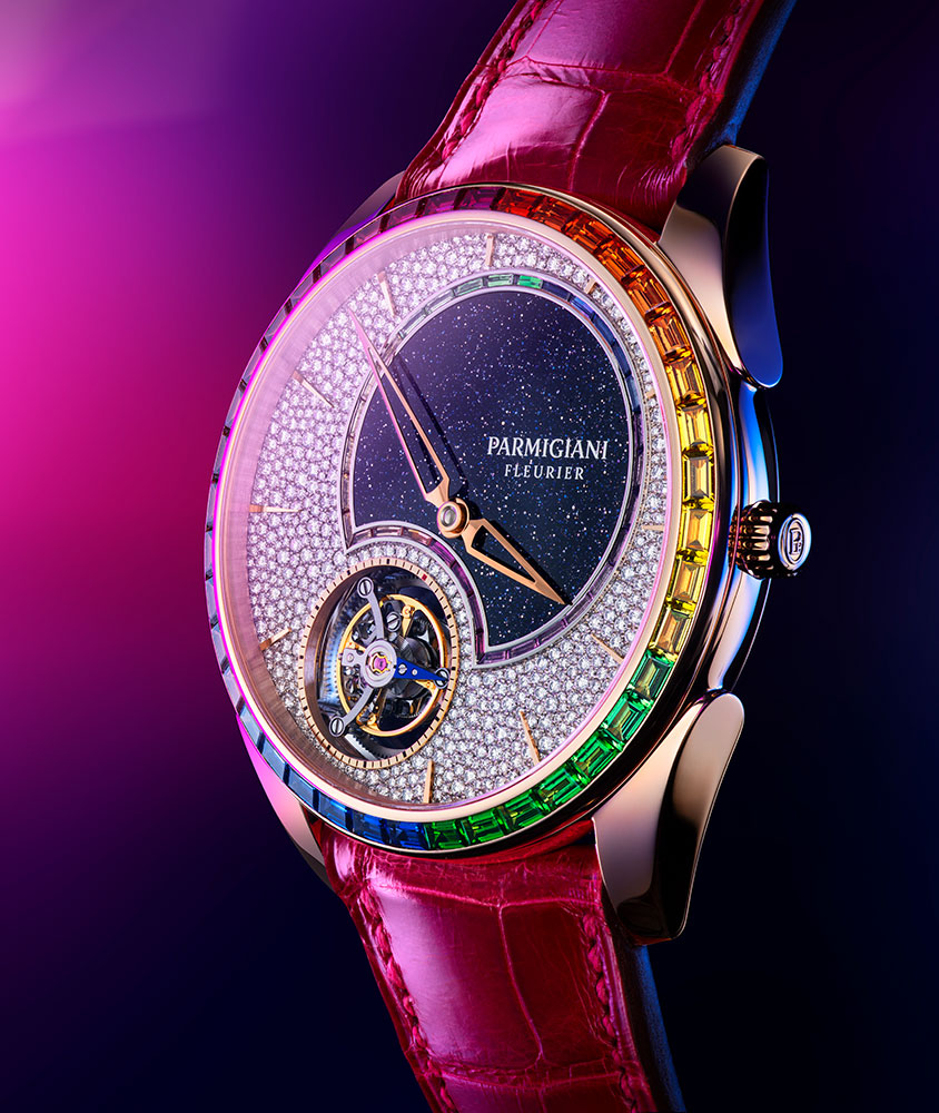 Пармиджиани Флерье. Часы наручные джазовый фестиваль Монтре Parmigiani. Rainbow Tourbillon model.
