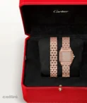 Panthère de Cartier - Small Rose Gold Double Loop Diamond Ladies Wath CRWJPN0062_