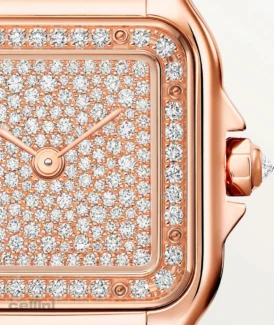 Panthère de Cartier - Small Rose Gold Double Loop Diamond Ladies Wath CRWJPN0062_