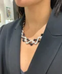 Picchiotti White Gold, Diamond and Black Onyx Necklace-